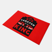 Caravan King geschenken voor kampeerders Deurmat (Schuin)