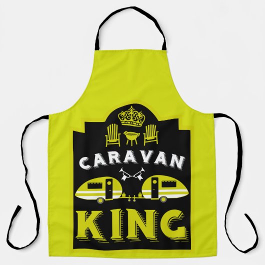 Caravan King geschenken voor kampeerders Schort (Voorkant)