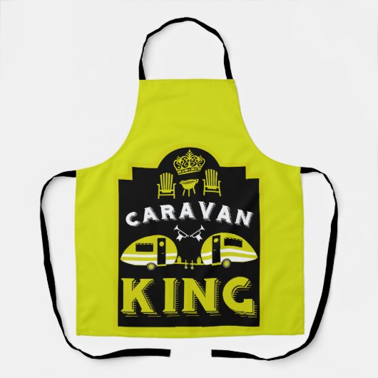 Caravan King geschenken voor kampeerders Schort (Voorkant)