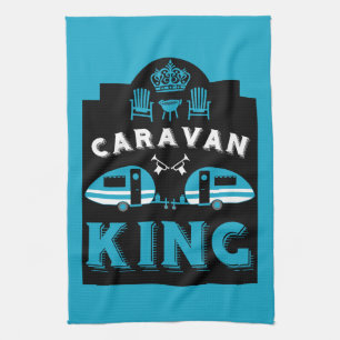 Caravan King geschenken voor kampeerders Theedoek