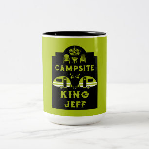 Caravan King geschenken voor kampeerders Tweekleurige Koffiemok