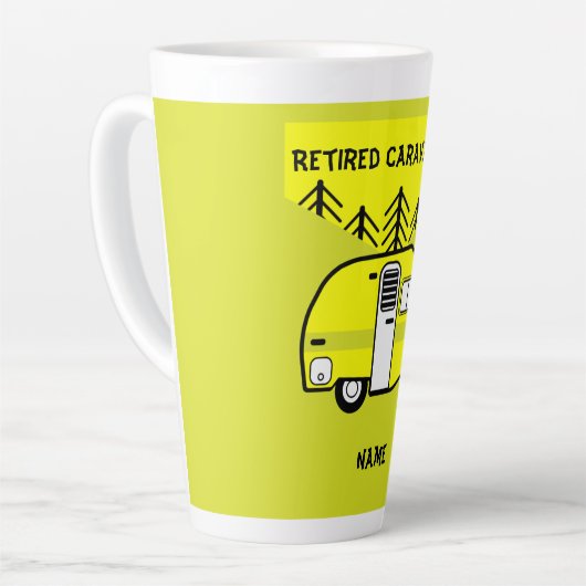 Caravan Kunstcadeautjes in ruste houden van mijn c Latte Mok (Linkerhoek)