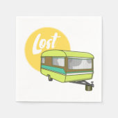 Caravan Lost Retro Seventies Style Servet (Voorkant)