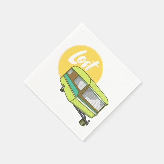 Caravan Lost Retro Seventies Style Servet (Hoek)