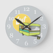 Caravan Lost Summer Holiday Ronde Klok (Voorkant)