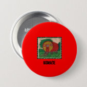 CARAVAN NOMAD PIN in RED Ronde Button 7,6 Cm (Voorkant /achterkant)