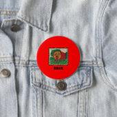CARAVAN NOMAD PIN in RED Ronde Button 7,6 Cm (In situ)
