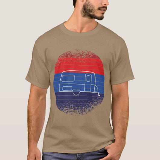Caravan oldschool retro t-shirt (Voorkant)