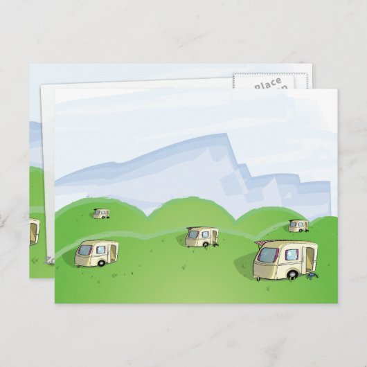 caravan park briefkaart (Voorkant / Achterkant)