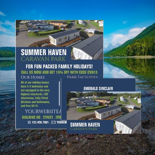 Caravan Park, Holiday Park Adverteren Flyer