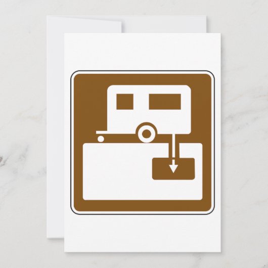 Caravan Park Sign Invitations Kaart (Voorkant)