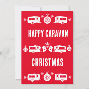 Caravan Prettig kerst kamperen   Feestdagenkaart