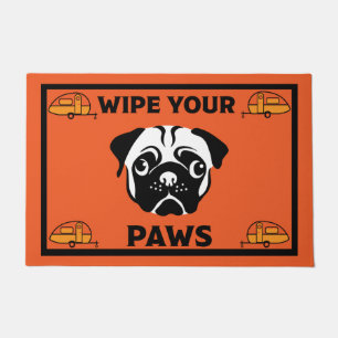 Caravan Pug Dog-deurmat Deurmat