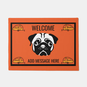 Caravan Pug Dog-deurmat Deurmat