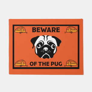 Caravan Pug Dog-deurmat Deurmat