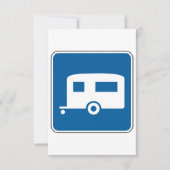 Caravan Road Sign Invitations Kaart (Voorkant)