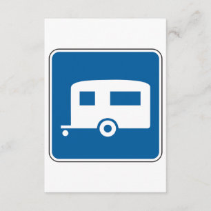 Caravan Road Sign Invitations Kaart