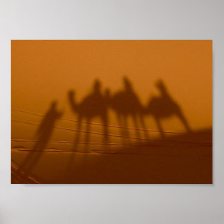 CARAVAN SHADOW, Sahara, Marokko Poster