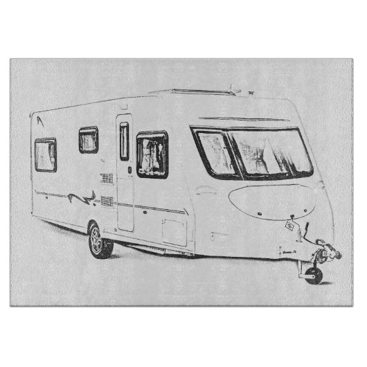 "Caravan"-snijplaten Snijplank (Voorkant)