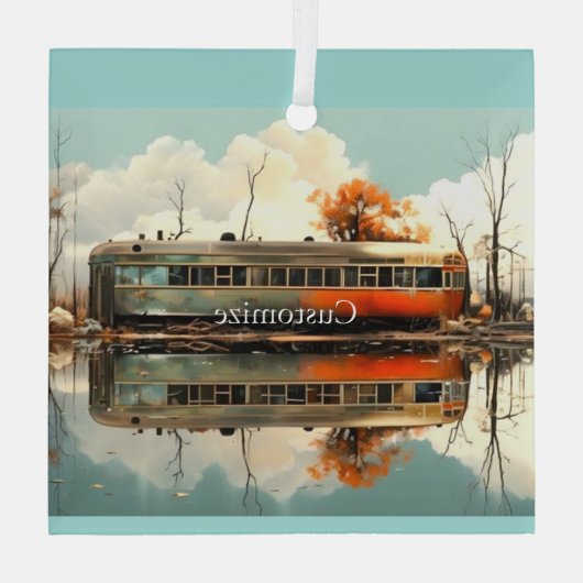  Caravan Trailer RV Thunder_Cove Glas Ornament (Achterkant)