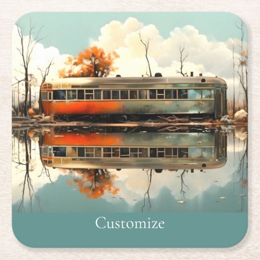 Caravan Trailer RV Thunder_Cove Kartonnen Onderzetters (Voorkant)