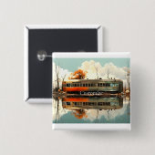  Caravan Trailer RV Thunder_Cove Vierkante Button 5,1 Cm (Voorkant /achterkant)