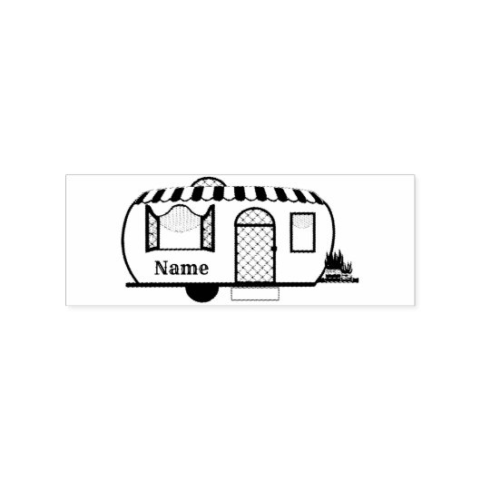 Caravan Trailer Thunder_Cove Rubberstempel (Gestempeld)