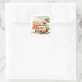 Caravan Vierkante Sticker (Tas)