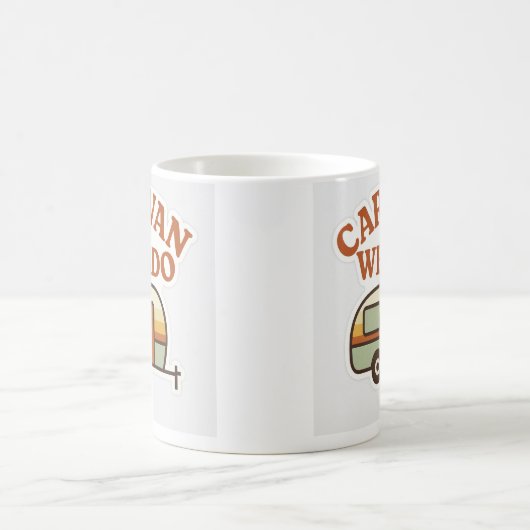 Caravan Weirdo Retro Camping Design Koffiemok (Center)