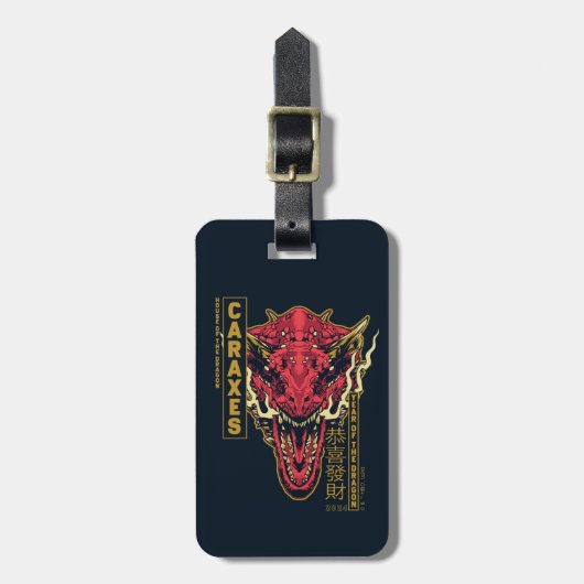 Caraxes Hoofd Jaar van de Draak | 恭喜發財 Bagagelabel (Voorkant verticaal)