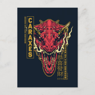 Caraxes Hoofd Jaar van de Draak   恭喜發財 Briefkaart