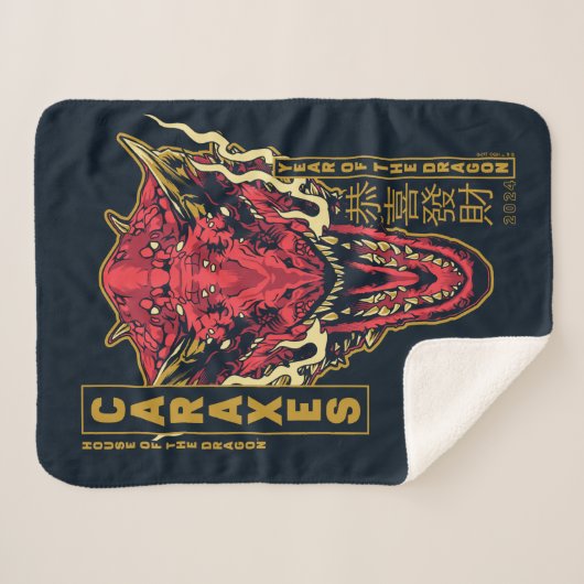 Caraxes Hoofd Jaar van de Draak | 恭喜發財 Sherpa Deken (Voorkant (horizontaal))
