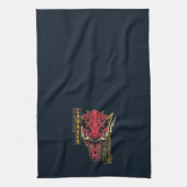 Caraxes Hoofd Jaar van de Draak | 恭喜發財 Theedoek (Verticaal)