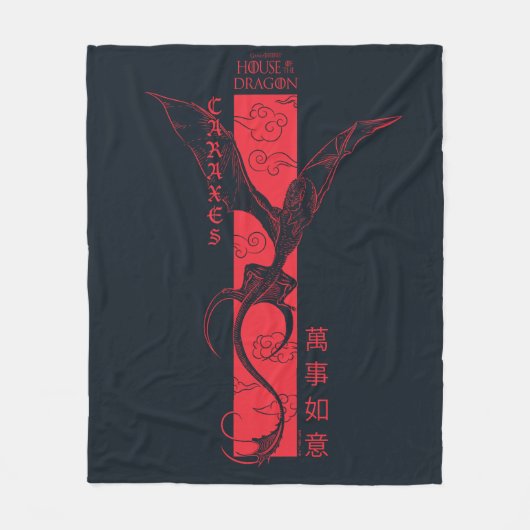 Caraxes in Flight Banner Chinees Nieuwjaar | 萬事如意 Fleece Deken (Voorkant)
