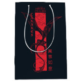 Caraxes in Flight Banner Chinees Nieuwjaar | 萬事如意 Medium Cadeauzakje (Voorkant)
