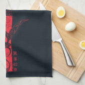 Caraxes in Flight Banner Chinees Nieuwjaar | 萬事如意 Theedoek (Quarter Fold)