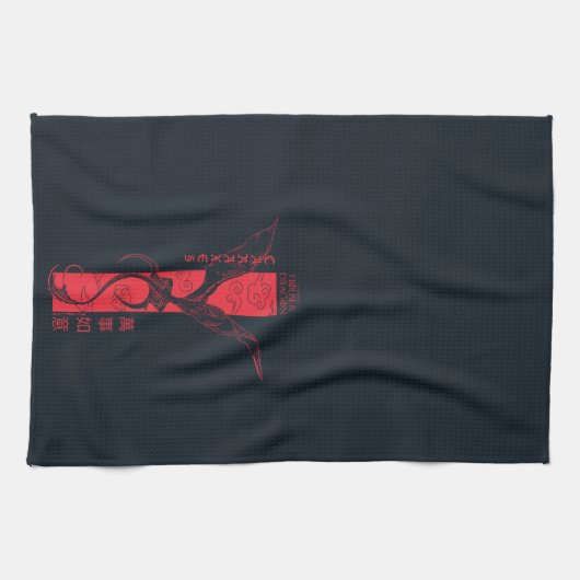 Caraxes in Flight Banner Chinees Nieuwjaar | 萬事如意 Theedoek (Horizontaal)