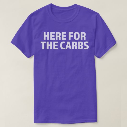 Carb Lover Hier voor koolhydraten T-shirt (Design voorkant)