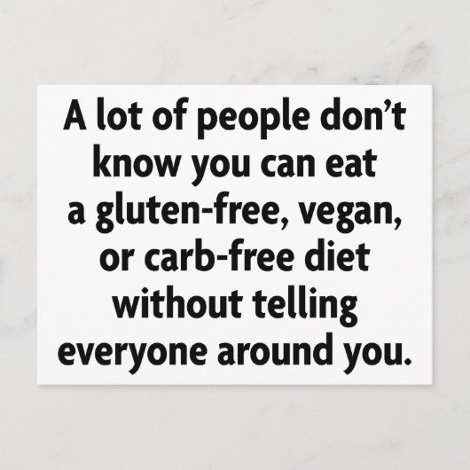 Carb-vrij Briefkaart (Voorkant)