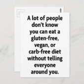 Carb-vrij Briefkaart (Voorkant / Achterkant)