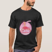Carbie I Love Carbs Brood Pasta Pizza Retro Roze S T-shirt (Voorkant)