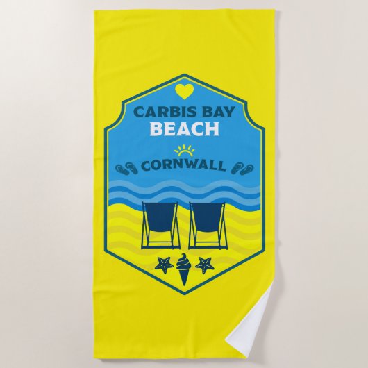Carbis Bay Beach Cornwall Strandlaken (Voorkant)