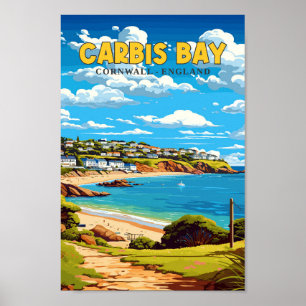 Carbis Bay Cornwall Engeland Reizen Art Vintage Poster
