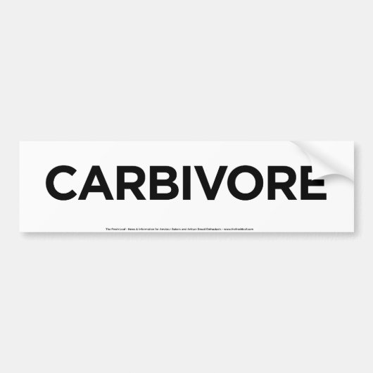 Carbivore Bumpersticker (Voorkant)