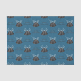 Carbon Bells & Blue Bow Vrolijk Kerstfeest Tissuepapier