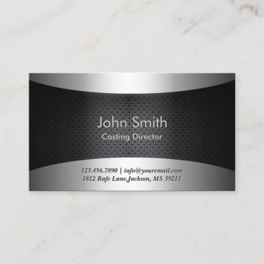 Carbon Black Casting Director Visitekaartje (Voorkant)