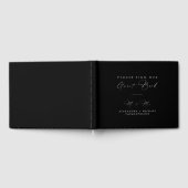 Carbon Black Elegant Minimal Wedding Guestbook Gastenboek (Volledig)