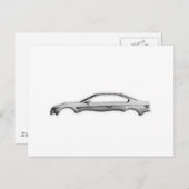 Carbon Car M3 3D Mode Accessory Transparant Briefkaart (Voorkant / Achterkant)