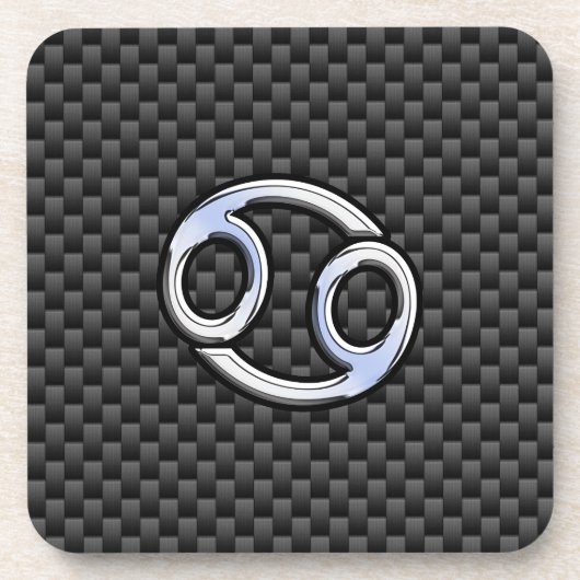 Carbon Carbon Carbon Print Zodiac Symbool Carbon Bier Onderzetter (Voorkant)