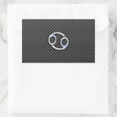 Carbon Carbon Carbon Print Zodiac Symbool Carbon Rechthoekige Sticker (Tas)